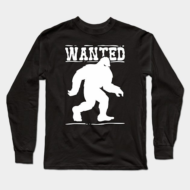 Wanted Bigfoot Legend Long Sleeve T-Shirt by cecatto1994